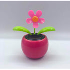 Solar-Powered Dancing Flower Toy Car Decor