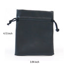 Pu Leather Black Drawstring Pocket