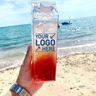 Bpa-Free Portable Reusable Milk Carton-Shaped Juice Bottle
