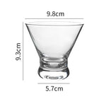 8 Oz Stemless Martini Glass Cocktail Glasses / Decal Firing