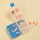 Folding Flip Lid 3-layer 8-compartment Pill Box