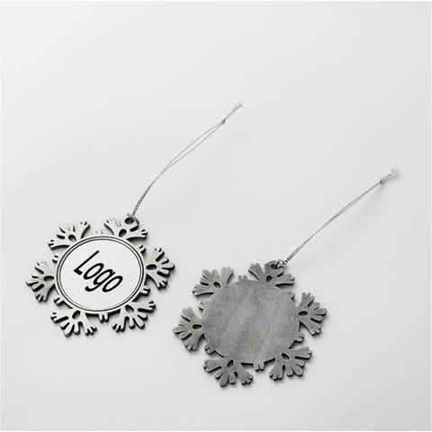 White Snowflake Holiday Ornament