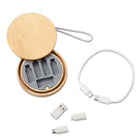 Bamboo Wood Cable Organizer Box