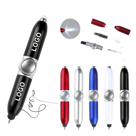 Twist Action Ballpoint Pen With Light