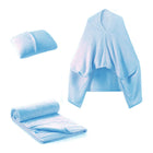 2-in-1 Shawl Blanket Pillow/ Wearable Adult Poncho Blanket