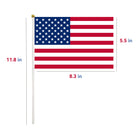 Full-Color Hand Held Polyester Stick Flags MOQ 100PCS