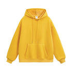 Fall Winter Fleece-Lined Hooded Pullover Sweatshirt