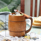 12oz Retro Wooden Beer Mug with Handle