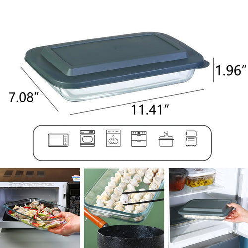 1.7 Qt Covered Glass Baking Dish with Handles