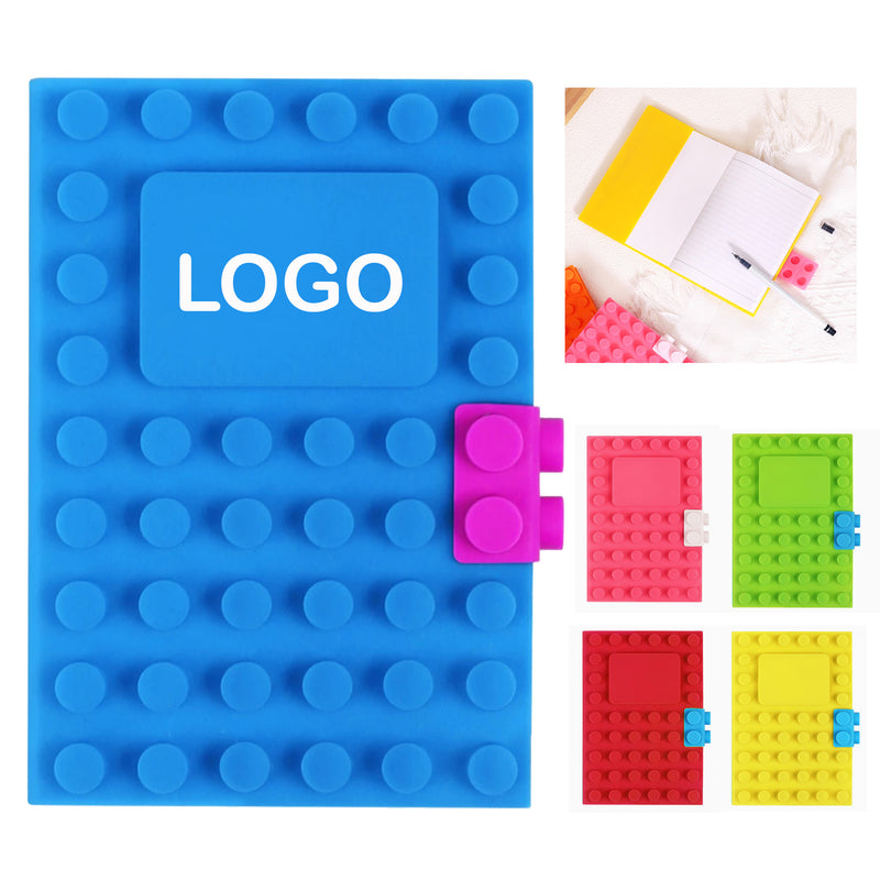A6 Silicone Soft-Cover Building Blocks Notebook