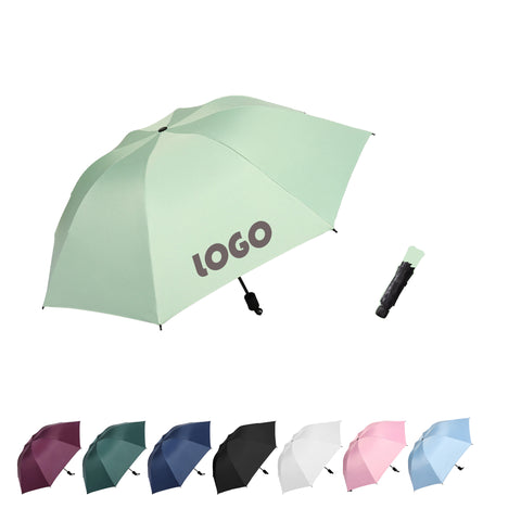 Folding Sun And Rain Umbrella With 8 Ribs