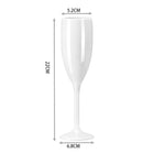 White Plastic Champagne Glass