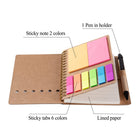 Spiral Notebook With Sticky Notes And Pen