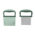 Stainless Steel Crinkle Cutter Knife With Protective Cover