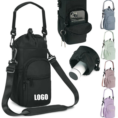 Outdoor Sports Water Bottle Bag With Strap