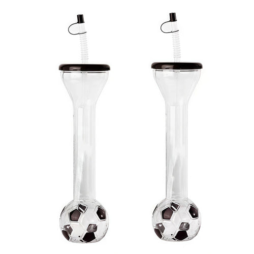 20oz Soccer Cup Creative Shape Plastic Straw Cup