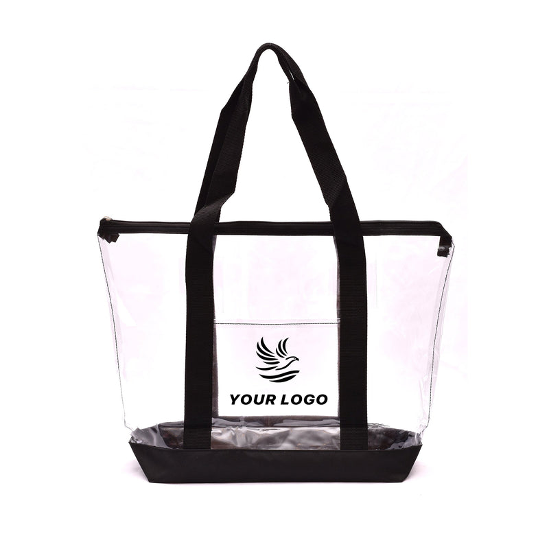 Clear Security Zipper Tote Bag