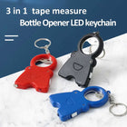 3-in-1 Keychain Opener 39" Tape Measure and LED Flashlight