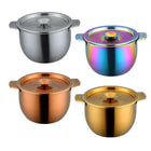 Stainless Steel Mixing Bowl with Lid - 2.8L