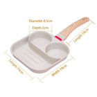 3-Hole Non-Scalding Handle Egg Burger Pan