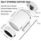 Rechargeable Self Stirring Mug With Temperature Display