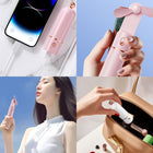 Rechargeable Mini Handheld Fan With 1200mAh Power Bank