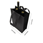 Non-Woven 2-Bottle Wine Tote Bag with Handle and Divider