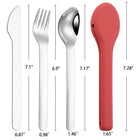 Silicone Cutlery Case 304 Stainless Steel Knife Fork Spoon