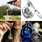 Led Light Crystal Keychain