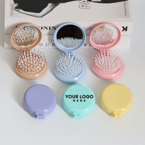 Folding Airbag Small Comb With Makeup Mirror