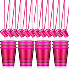 Colorful Shot Glasses On Beaded Necklaces For Parties 2 Oz