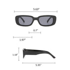 Retro Rectangle Narrow Square Frame Sunglasses