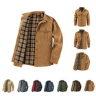 Retro Western Plaid Flannel Lapel Jacket