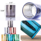 Custom Glass Candle Holder, Speckled Electroplated Finish