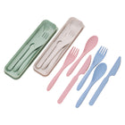 3 Pieces Wheat Straw Cutlery Utensil Set