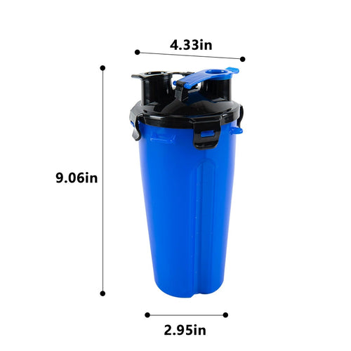 2-in-1 Pet Water & Food Cup with Collapsible Bowl