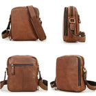 Vintage Crazy Horse Cowhide Men's Crossbody Bag