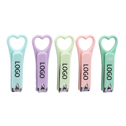 Candy Color Heart-Shaped Portable Nail Clippers