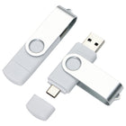 Rotating 8GB Portable 2-In-1 USB C Flash Drive