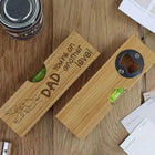 Bamboo Bottle Opener W/Level
