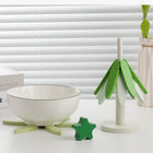 Christmas Tree Coasters Bamboo Tree Trivet Set