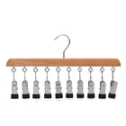 Wooden Cap Organizer Hanger With 12 Stainless Steel Clips