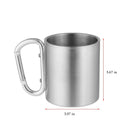 12 Oz Double Wall Stainless Steel Cup With Carbiner