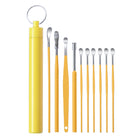 10Pcs Portable Stainless Steel Ear Scoop Set W/ Storage Box