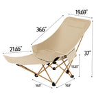Folding Chair With Footrest And Pocket(350Lb Capacity)