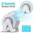 USB Small Desk Quiet Powerful Airflow Fan with 3 Speeds