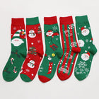 Winter and Autumn Fleece-Lined Christmas Mid-Calf Socks