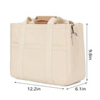 Multi-Pocket Diaper Bag Tote With Crossbody Strap