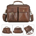 Vintage Men's Genuine Leather Briefcase Handbag