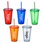 20Oz Large Capacity Double-Layer Plastic Cup